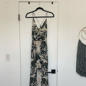 H&M Long Maxi - Flower/Palm Print